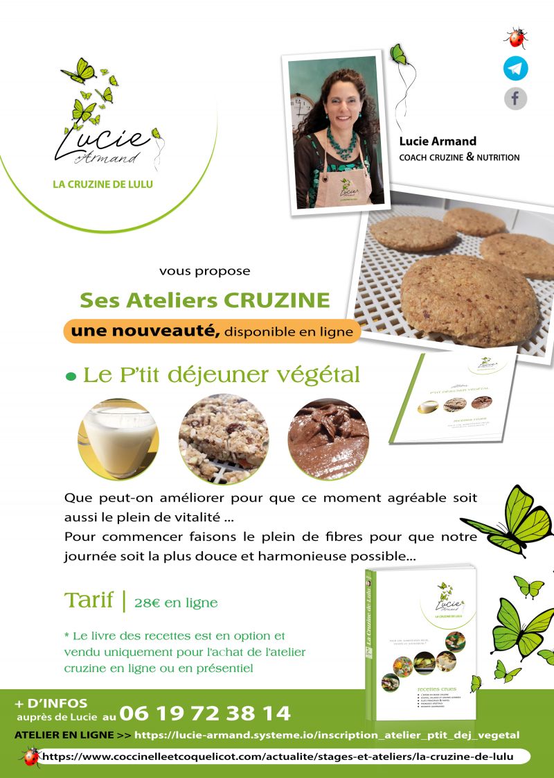 Affiche Ateliers Cruzine Le P'tit Déjeuner végétal